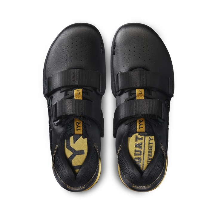 Chaussures Haltérophilie LIFTER Limited Edition SQUAT UNIVERSITY 008 Noir/Or | TYR — Noir / Or · Taille 38 EU - 23.4 cm