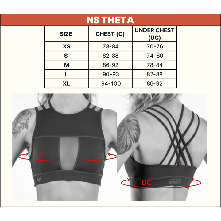 Brassière NOIRE ajourée high chest NS THETA| NORTHERN SPIRIT — Noir · Taille M