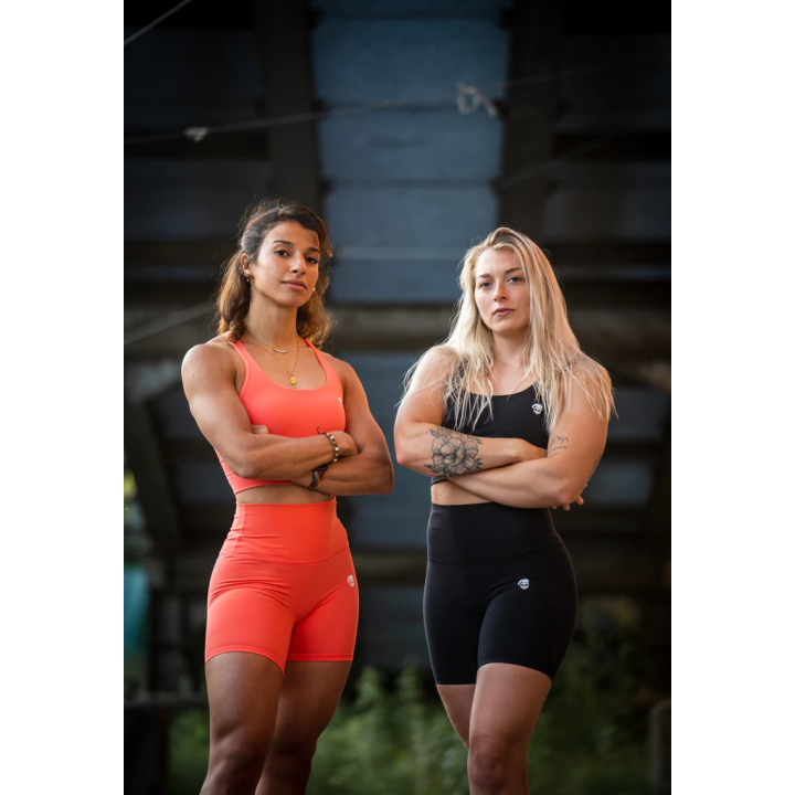 Short long Femme PAULY corail| BARBELL REGIMENT — Orange · Taille L
