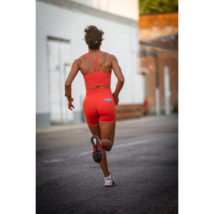 Short long Femme PAULY corail| BARBELL REGIMENT — Orange · Taille L