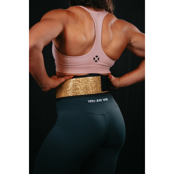 Ceinture d'haltérophilie dorée SUNSHINE | VERY BAD WOD — Or · Taille XXS