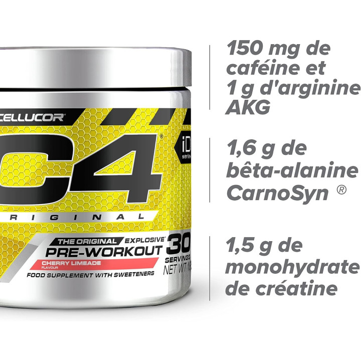 C4 Original Fruit Punch - Pré workout Cellucor 30 doses — FRUIT PUNCH · Taille 198 Gr / 30 Doses