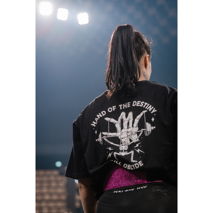 T-Shirt oversize unisexe noir HAND OF DESTINY | VERY BAD WOD — Noir · Taille S