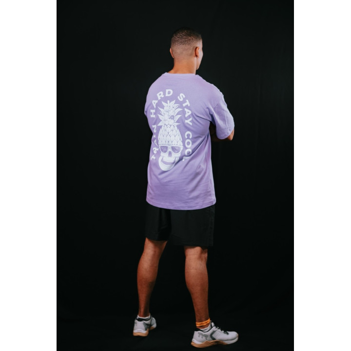 T-Shirt oversize unisexe violet TRAIN HARD STAY COOL | VERY BAD WOD — Violet · Taille XL