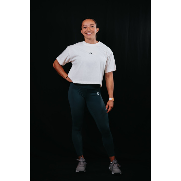 Crop top oversize blanc ivoire TRAIN HARD STAY COOL | VERY BAD WOD — Blanc ivoire · Taille TU