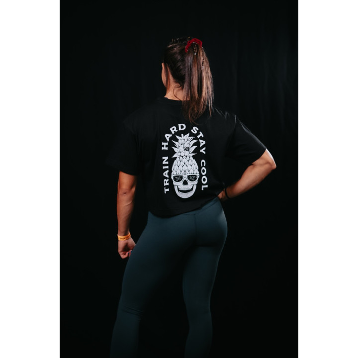 Crop top oversize noir TRAIN HARD STAY COOL | VERY BAD WOD — Noir · Taille TU