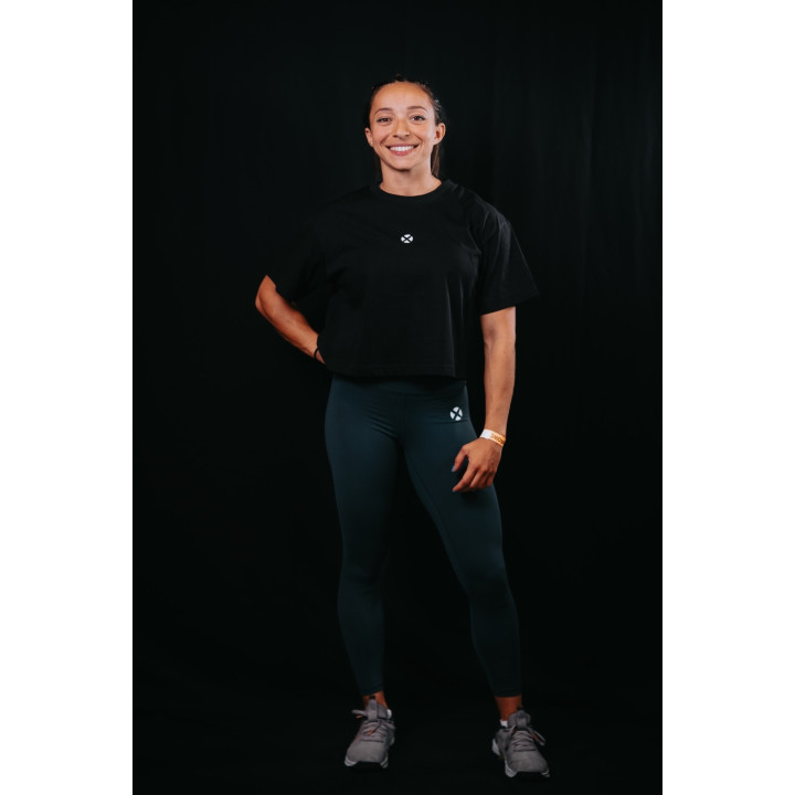 Crop top oversize noir TRAIN HARD STAY COOL | VERY BAD WOD — Noir · Taille TU