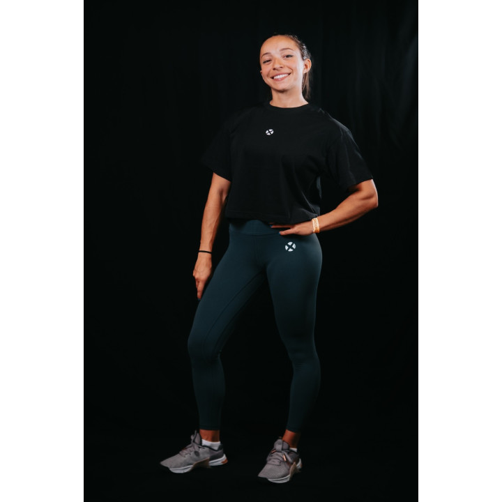 Crop top oversize noir TRAIN HARD STAY COOL | VERY BAD WOD — Noir · Taille TU