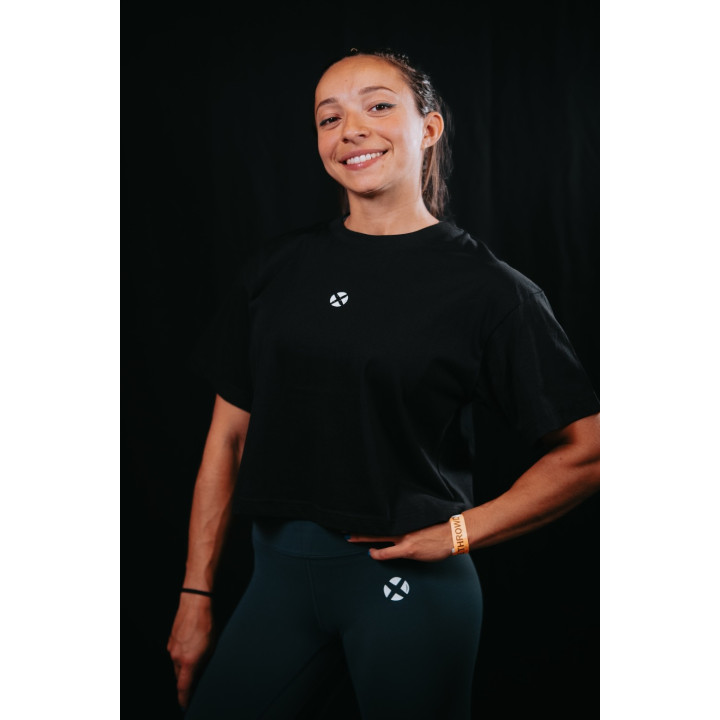 Crop top oversize noir TRAIN HARD STAY COOL | VERY BAD WOD — Noir · Taille TU