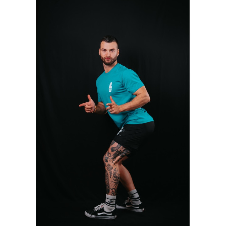 T-Shirt unisexe bleu TRAIN HARD STAY COOL | VERY BAD WOD — Bleu · Taille S