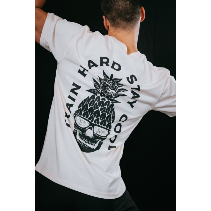 T-Shirt unisexe blanc ivoire TRAIN HARD STAY COOL | VERY BAD WOD — Blanc ivoire · Taille S