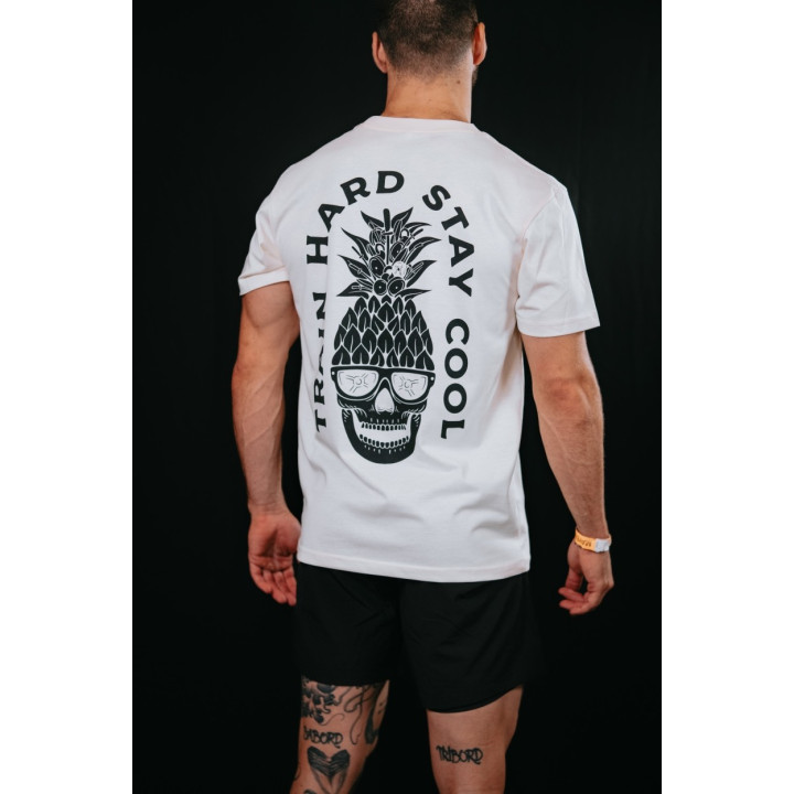 T-Shirt unisexe blanc ivoire TRAIN HARD STAY COOL | VERY BAD WOD — Blanc ivoire · Taille M