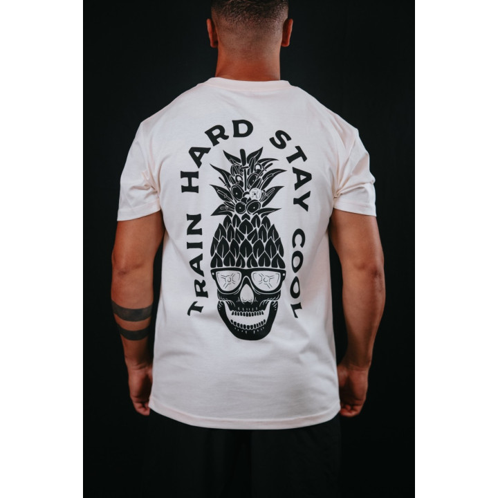 T-Shirt unisexe blanc ivoire TRAIN HARD STAY COOL | VERY BAD WOD — Blanc ivoire · Taille M