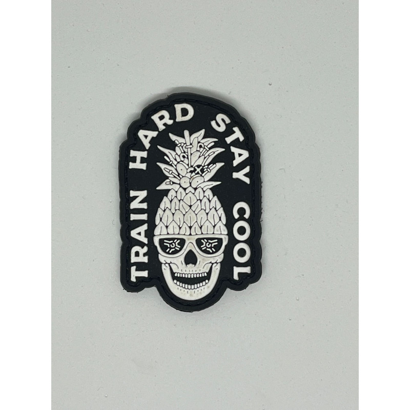 Patch PVC 3D velcro noir TRAIN HARD STAY COOL | VERY BAD WOD — Noir · Taille TU