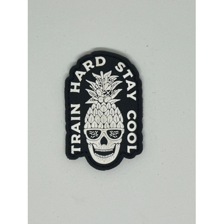 Patch PVC 3D velcro noir TRAIN HARD STAY COOL | VERY BAD WOD — Noir · Taille TU