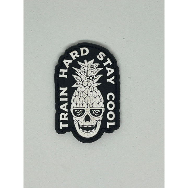 Patch PVC 3D velcro noir TRAIN HARD STAY COOL | VERY BAD WOD — Noir · Taille TU