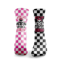 Chaussettes multicolores ACT LIKE A LADY TRAIN LIKE A BEAST | HEXXEE SOCKS — Multicolor · Taille M (40-43)