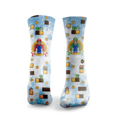 Chaussettes blanches MARIO GYM | HEXXEE SOCKS — Multicolor · Taille M (40-43)