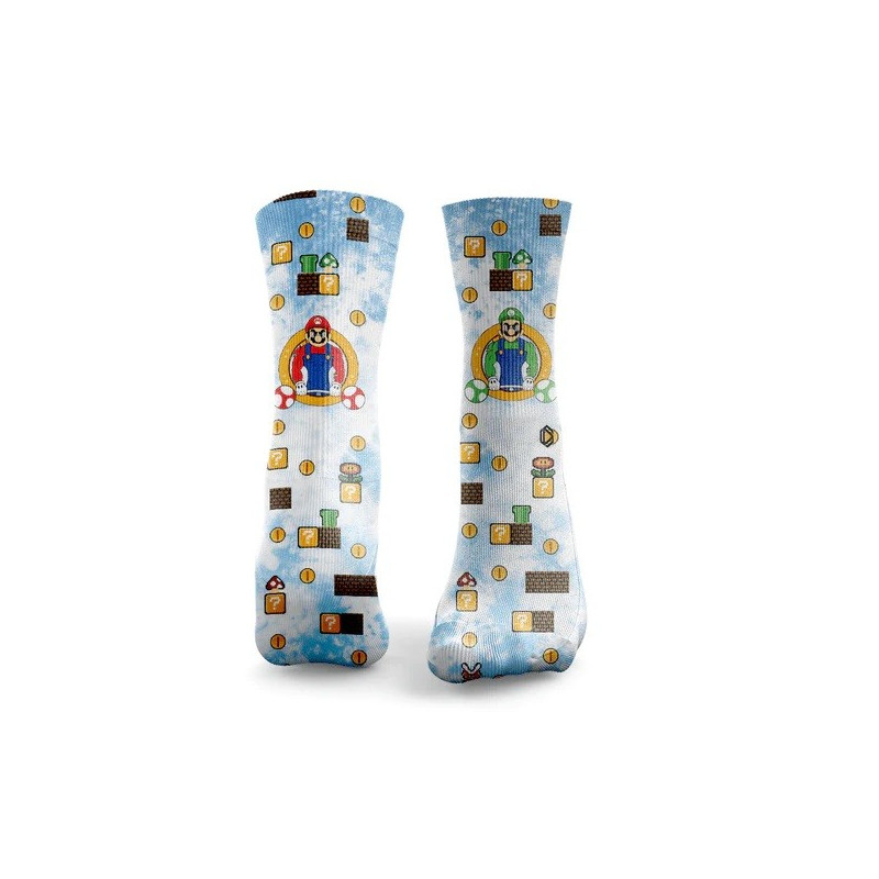 Chaussettes blanches MARIO GYM | HEXXEE SOCKS — Multicolor · Taille M (40-43)