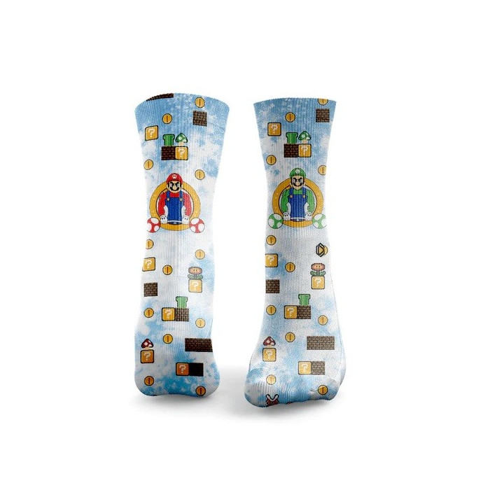 Chaussettes blanches MARIO GYM | HEXXEE SOCKS — Multicolor · Taille M (40-43)