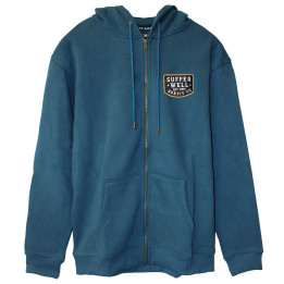 Sweat à capuche zip bleu SUFFER WELL | ROKFIT — Bleu · Taille S