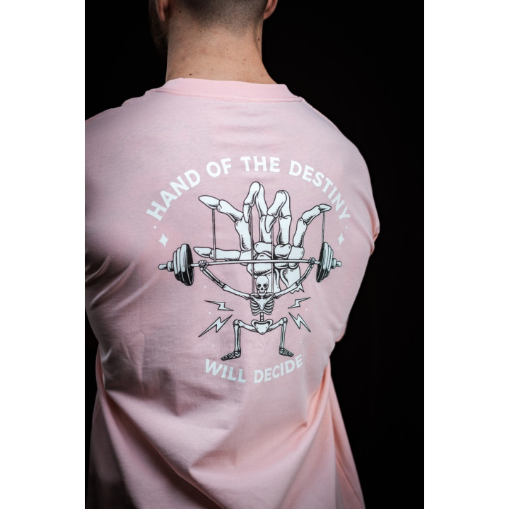 T-Shirt oversize unisexe rose clair HAND OF DESTINY | VERY BAD WOD — Rose · Taille XL