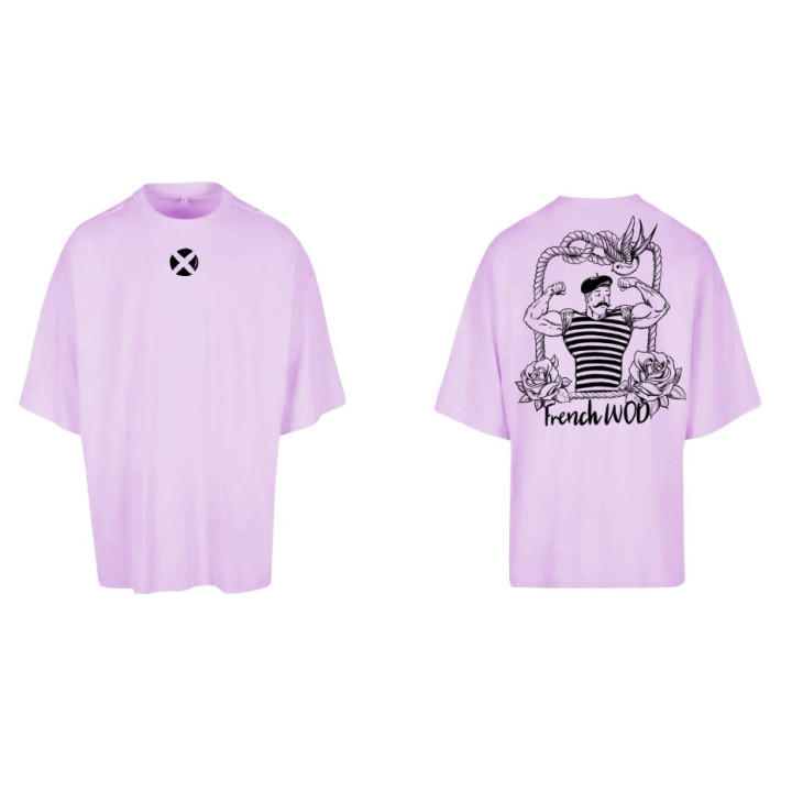 T-Shirt oversize unisexe rose clair FRENCH WOD | VERY BAD WOD — Rose · Taille L