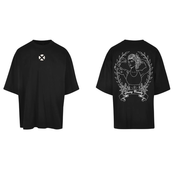 T-Shirt oversize unisexe noir STRONG BEAUTY | VERY BAD WOD — Noir · Taille L