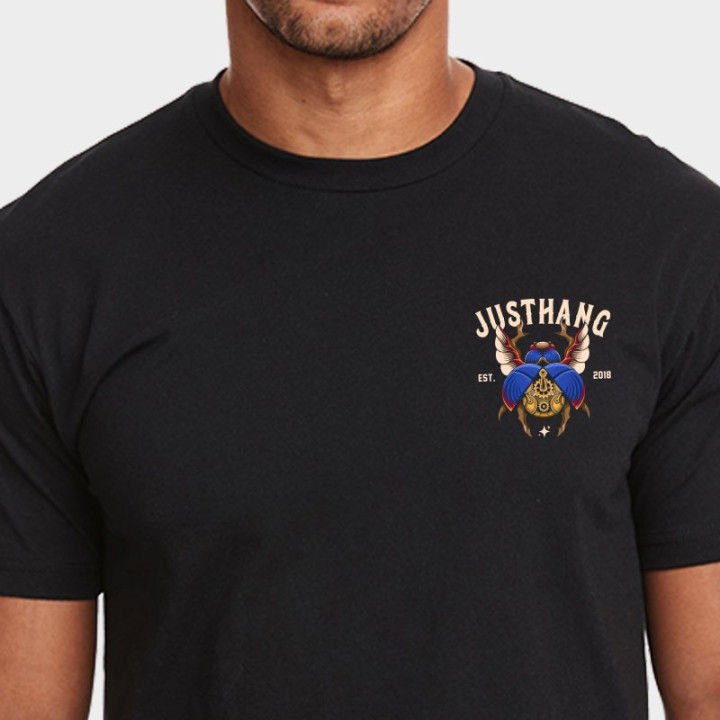 T-Shirt Homme BEETLE KEY Heather Black | JUSTHANG — Noir · Taille S
