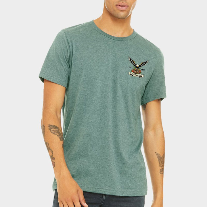 T-Shirt Homme EAGLE SNAKE Vert Clair | JUSTHANG — Vert · Taille M