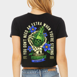 T-shirt femme Crop noir DEATH POTION | JUSTHANG — Noir · Taille XS