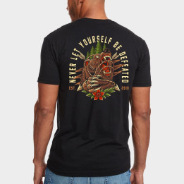 T-Shirt Homme BEAR GETS UP Heather Black | JUSTHANG — Noir · Taille S