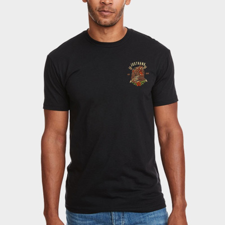 T-Shirt Homme BEAR GETS UP Heather Black | JUSTHANG — Noir · Taille S