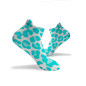 Socquettes blanches LEOPARD PRINT bright blue ANKLE | HEXXEE SOCKS — Blanc · Taille S (36-40)