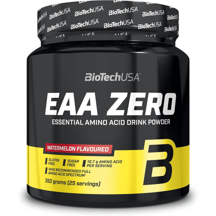 EAA Zero acides aminés en poudre saveur PASTEQUE 350 Gr  |BIOTECHUSA — PASTEQUE · Taille 350 Gr