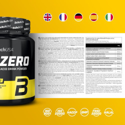 EAA Zero acides aminés en poudre saveur THE GLACE AU CITRON 350 Gr |BIOTECHUSA — THE GLACE AU CITRON · Taille 350 Gr