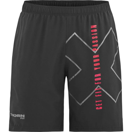 Short homme noir SPORT LOGO New design | THORN FIT — Noir · Taille S