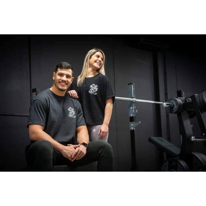 T-Shirt oversize T heavy unisexe noir GOOD LIFE BAD KARMA | BARBELL REGIMENT — Noir · Taille L