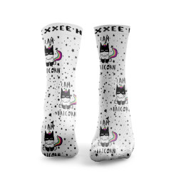 Chaussettes blanches I AM BATCORN | HEXXEE SOCKS — Blanc · Taille M (40-43)