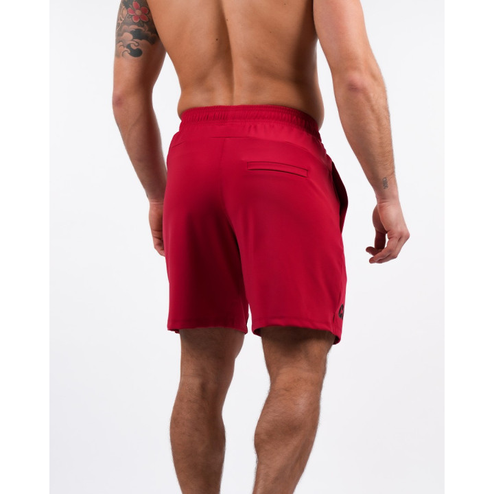 Short Homme CROSSFIT® HUNTER rouge carmine regular 8"| NORTHERN SPIRIT — Rouge · Taille S