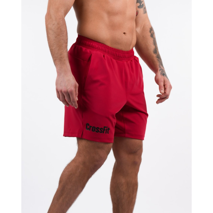 Short Homme CROSSFIT® HUNTER rouge carmine regular 8"| NORTHERN SPIRIT — Rouge · Taille S