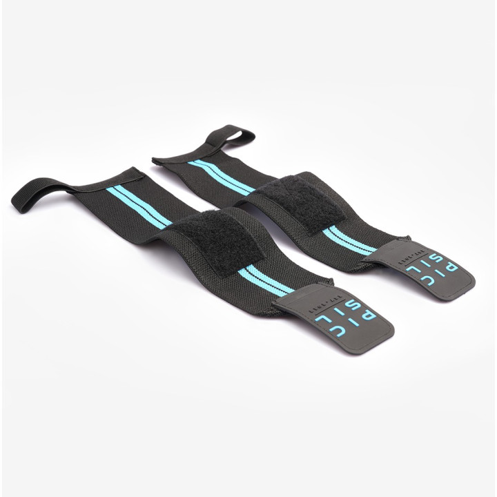 Bandes de Poignets noires bandes turquoises | PICSIL — Turquoise · Taille TU