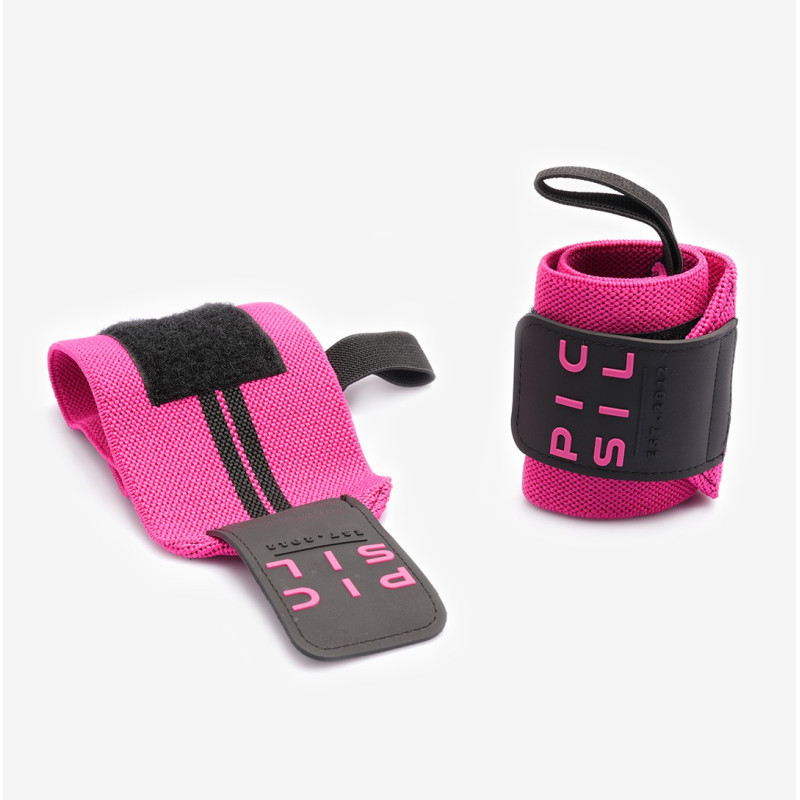 Bandes de Poignets roses bandes noires | PICSIL — Rose · Taille TU
