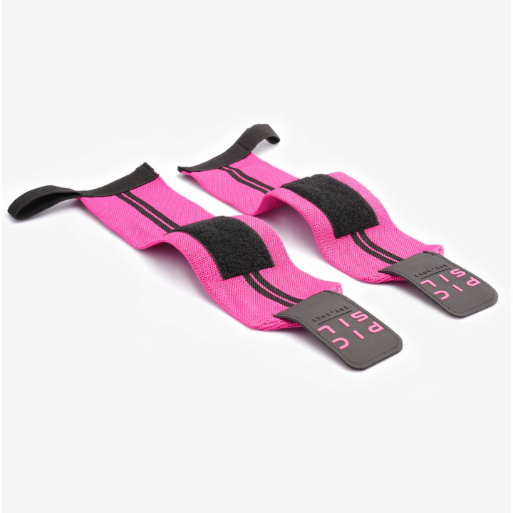 Bandes de Poignets roses bandes noires | PICSIL — Rose · Taille TU