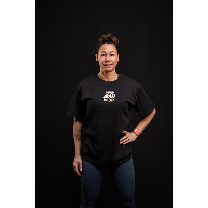 T-Shirt oversize unisexe noir SAINT OF MY TIME | VERY BAD WOD — Noir · Taille S