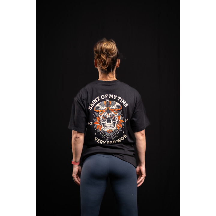 T-Shirt oversize unisexe noir SAINT OF MY TIME | VERY BAD WOD — Noir · Taille L