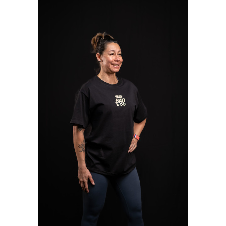 T-Shirt oversize unisexe noir SAINT OF MY TIME | VERY BAD WOD — Noir · Taille L