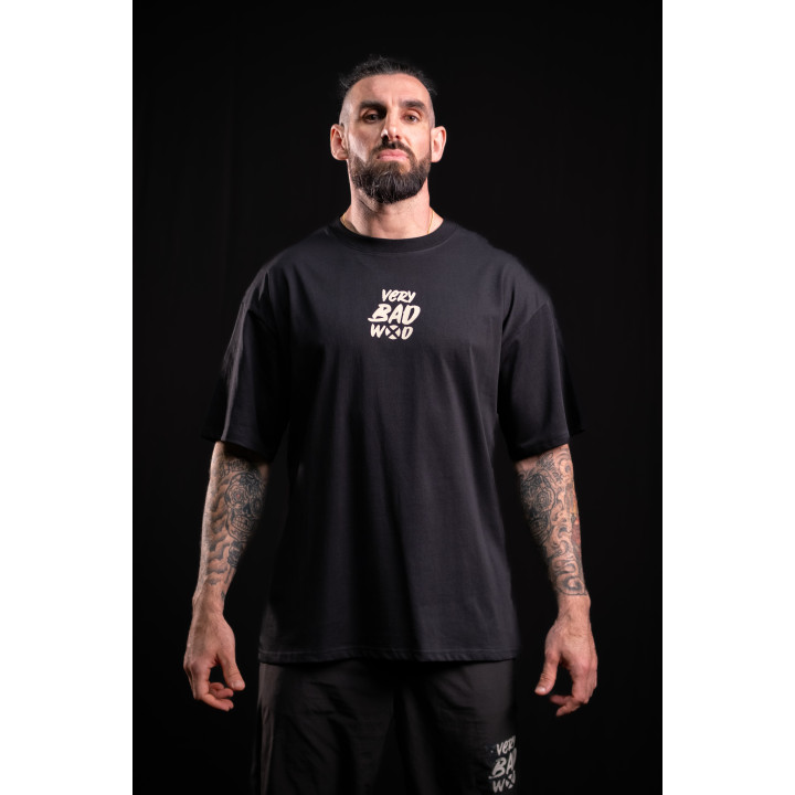 T-Shirt oversize unisexe noir SAINT OF MY TIME | VERY BAD WOD — Noir · Taille XL