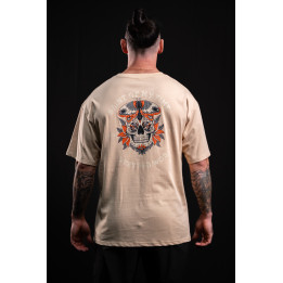 T-Shirt oversize unisexe brun grège SAINT OF MY TIME | VERY BAD WOD — Brun grege · Taille L