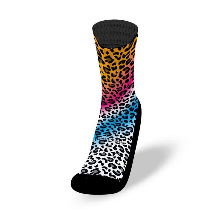 Chaussettes Street multicolores CHEETAH| LITHE APPAREL — Multicolor · Taille STREET SOCKS L (44 - 47)